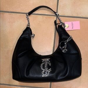 SOLD Y2K Black Juicy Couture Juicy Crown Hobo Shoulder Bag NEW WITH TAGS